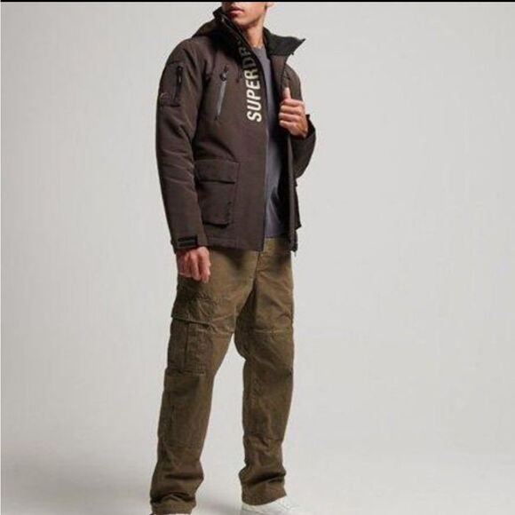 Superdry Windcheater Jacket Coat Brown Size Large - Picture 5 of 11